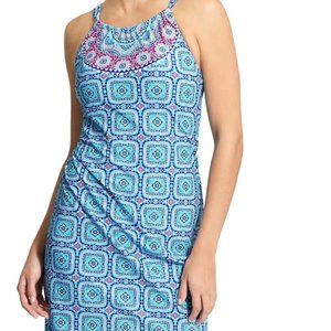 Athleta Kokomo Swim Halter  Dress Turquoise